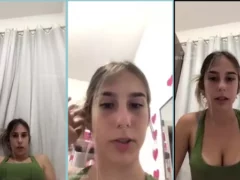 Eduarda Lima, moradora da favela, fazendo vídeo amador se exibindo sem roupa e se masturbando