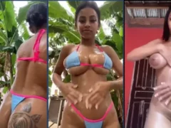 Eduarda Lima, uma gata magrinha e ousada, exibindo seu corpo maravilhoso totalmente sem roupa