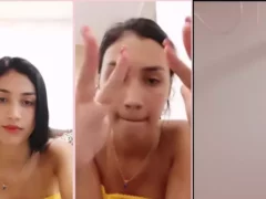 Uma mulher magra e atraente acabou aparecendo na internet se exibindo ao vivo para todos verem