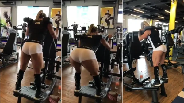 Andreia Gadelha mandando ver na academia com um vídeo bem caliente!