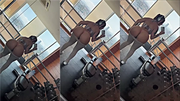 Vídeo da Valéria Vidal exibindo o bundão na academia