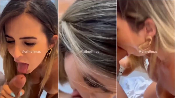 Aline Limas na deliciosa experiência de dar prazer com uma rola enorme