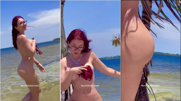 Cibelly Ferreira, uma brasileira super famosa na praia, cheia de charme e sem roupas íntimas