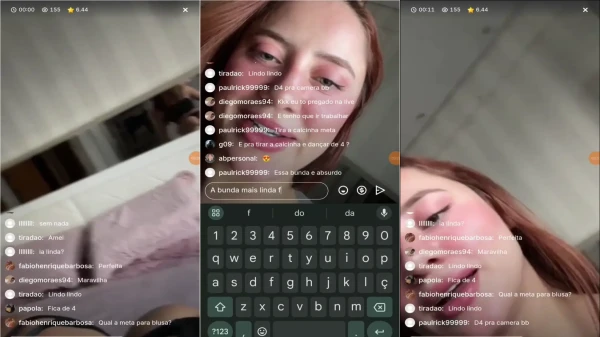 A Jennefer Karoline deixando os fãs malucos durante a live!