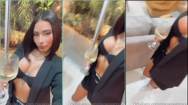 Rolou na internet um vídeo da Daniela Antury se acabando de beber!