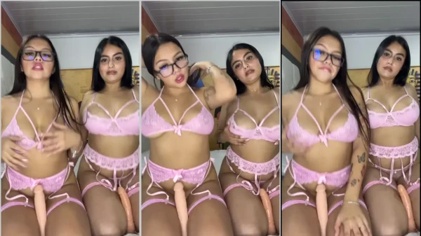 Vale Ardila em vídeo picante com uma amiga de calcinha rosa