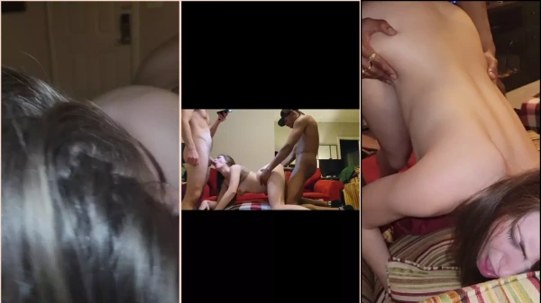 Mariahmoneybagsvip no oral duplo com uma pegada de sexo em grupo bem intensa