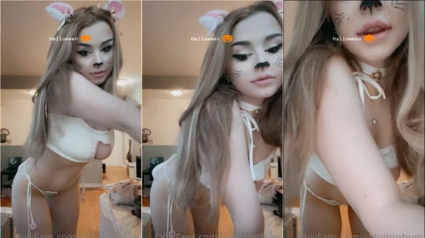 O bundão da Autumn tá só de calcinha e sutiã